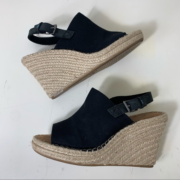 Toms black Monica wedge heel - Picture 3 of 8